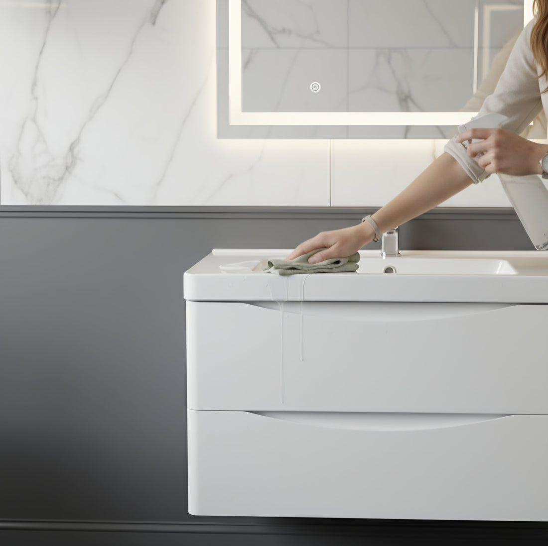 How to Clean & Care for Your Bathroom Vanity (and Why PVC is Easiest)