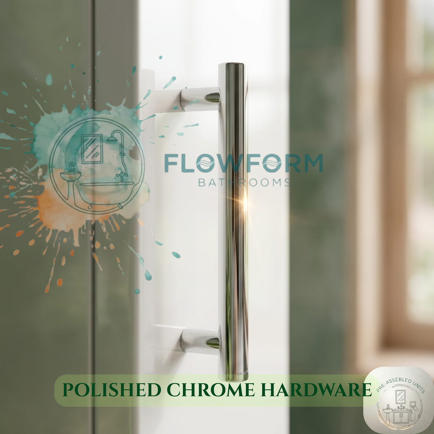 450mm - Bathroom Vanity Unit & Basin White Gloss 100% Waterproof PVC Cabinet