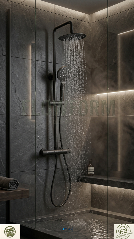 FlowForm Core - Round - Thermostatic Shower System Dual Head