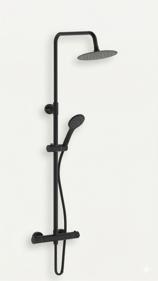 FlowForm Core - Round - Thermostatic Shower System Dual Head